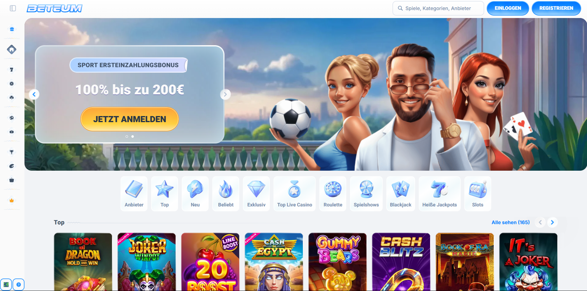 Beteum Startseite (Sportbonus)