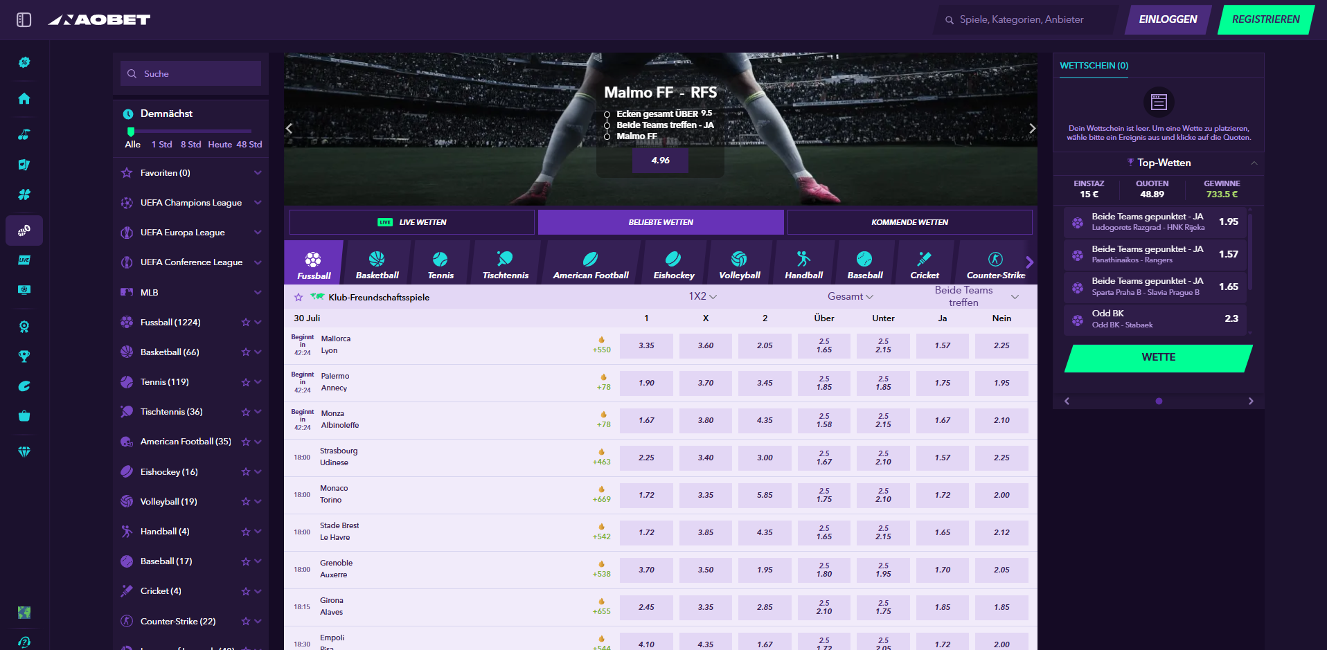 Naobet Sportwetten