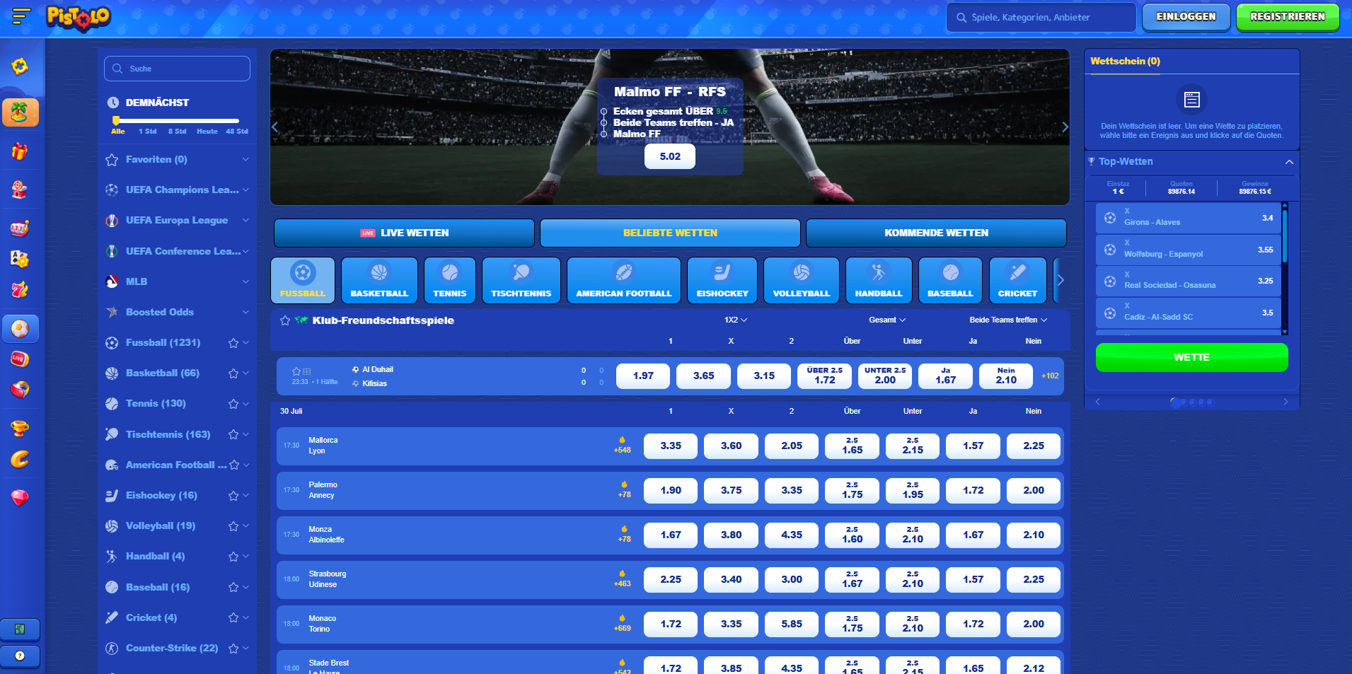 Pistolo Sportwetten