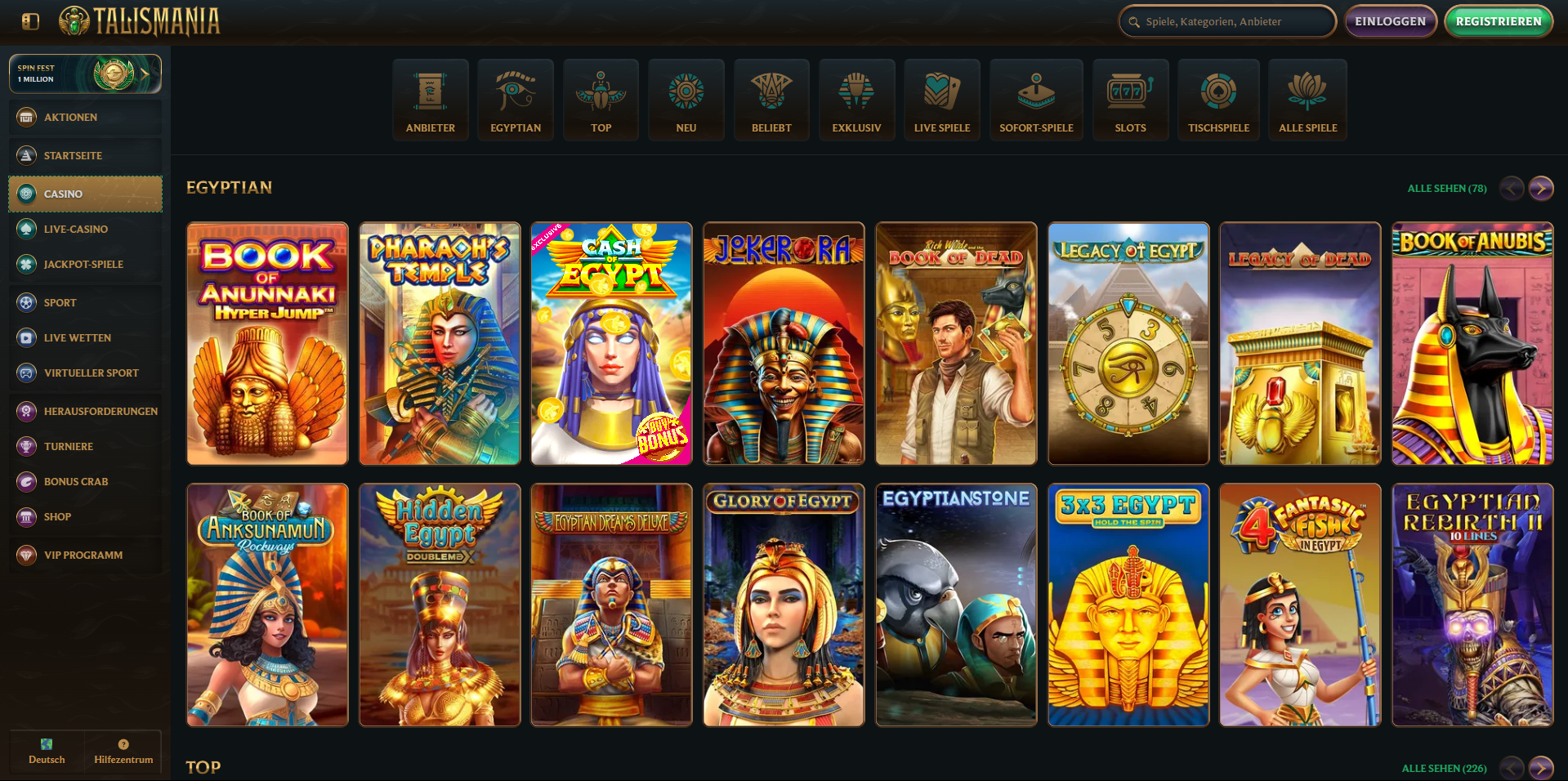 Talismania Casino Seite