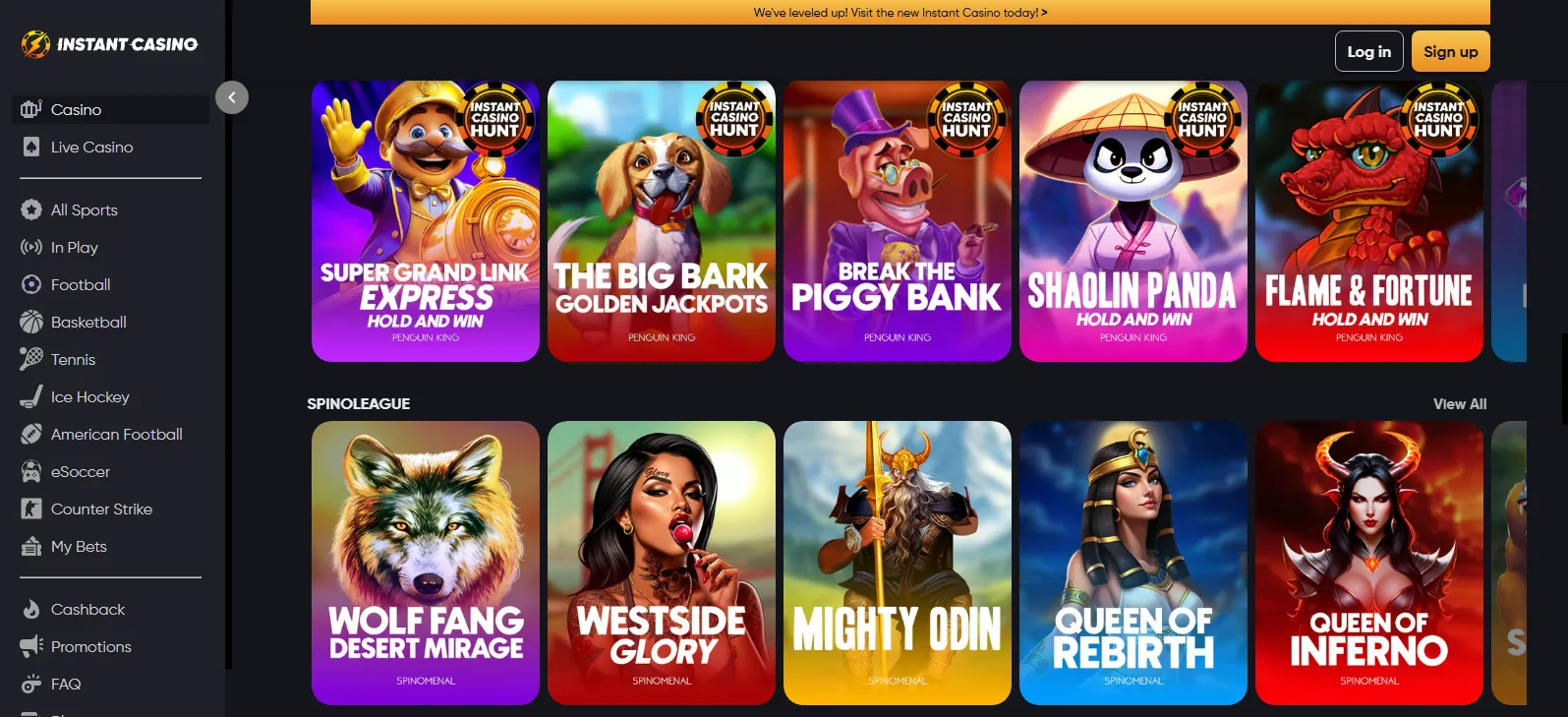 instant casino live
